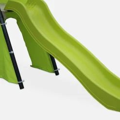 Altalena da giardino con scivolo e canestro, 6 posti