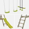Altalene da giardino con scivolo, 6 posti