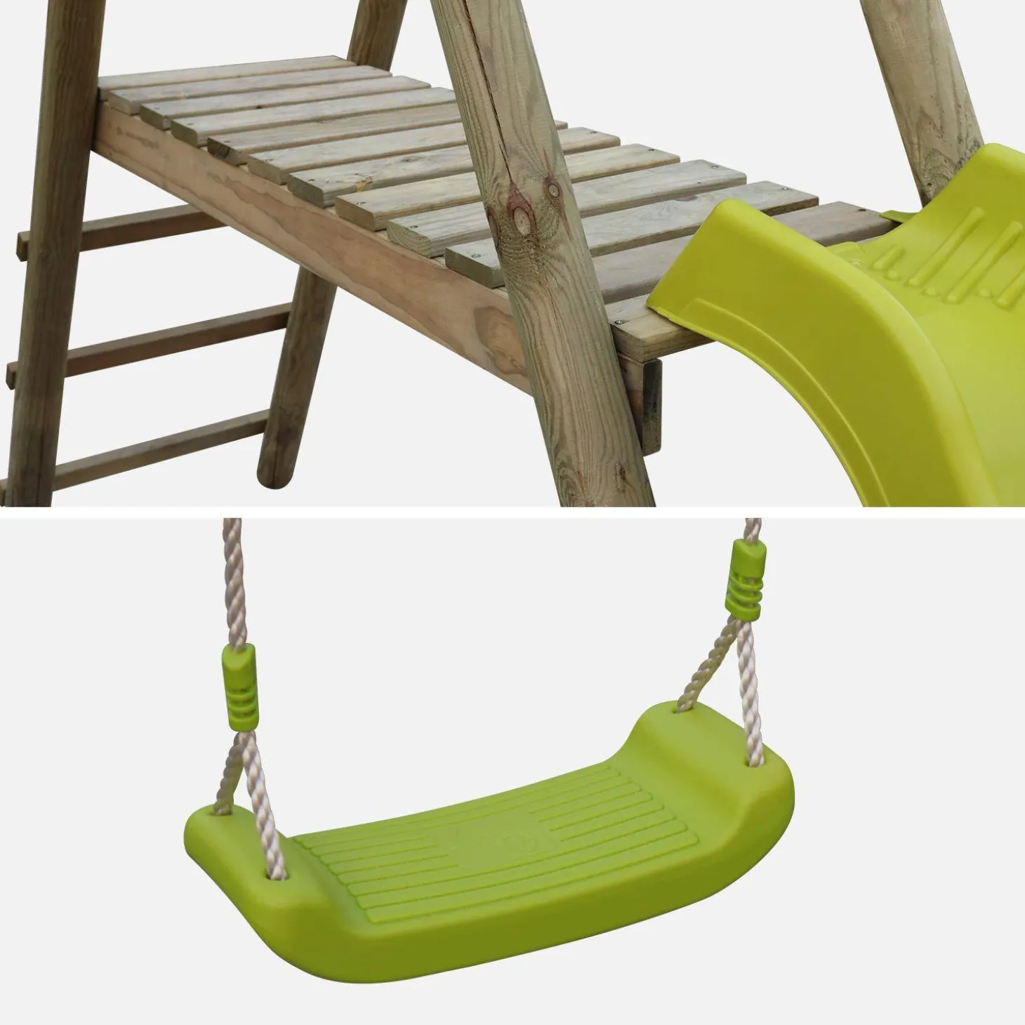 Altalene da giardino con scivolo, 6 posti