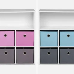 Armadio contenitore per cameretta dei bambini con 6 cestini