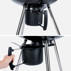 Barbecue a carbonella con affumicatore e coperchio, Ø57cm