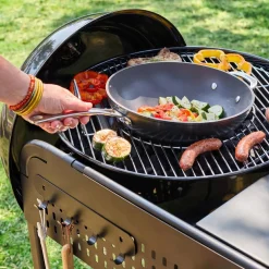 Barbecue a carbonella con carrello e coperchio, Ø53cm