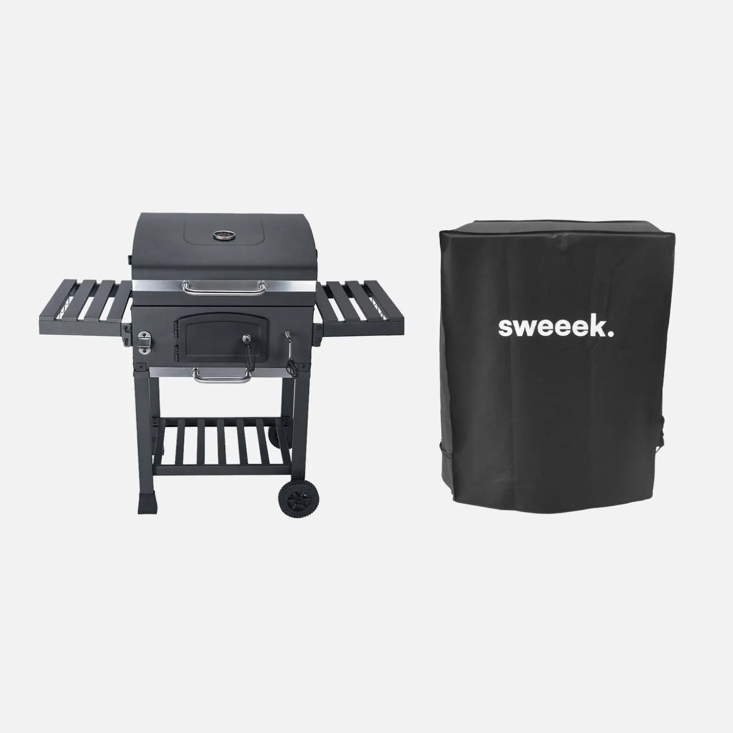 Barbecue a carbonella con copertura