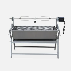 Barbecue a carbonella con girarrosto elettrico regolabile