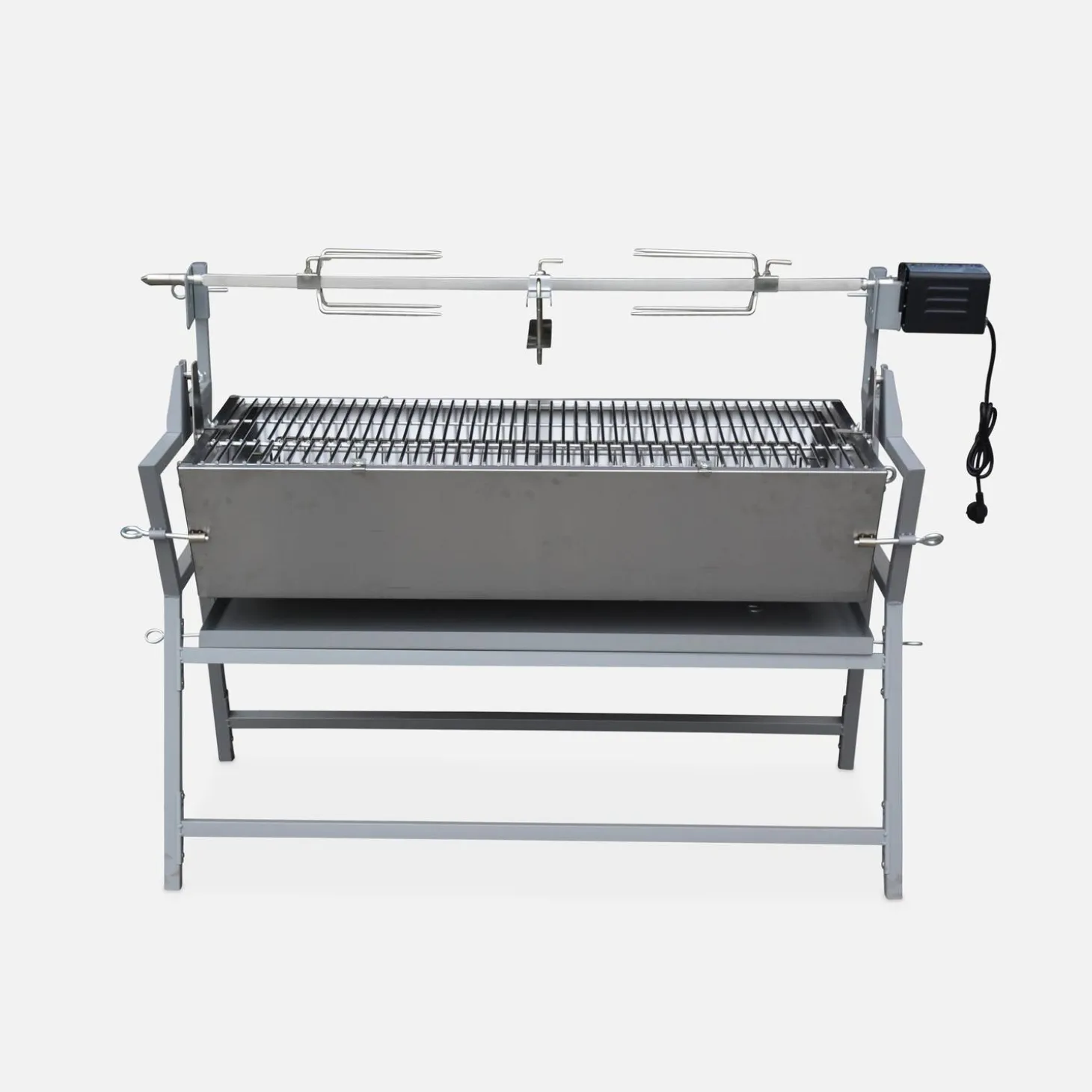 Barbecue a carbonella con girarrosto elettrico regolabile