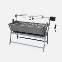Barbecue a carbonella con girarrosto elettrico regolabile