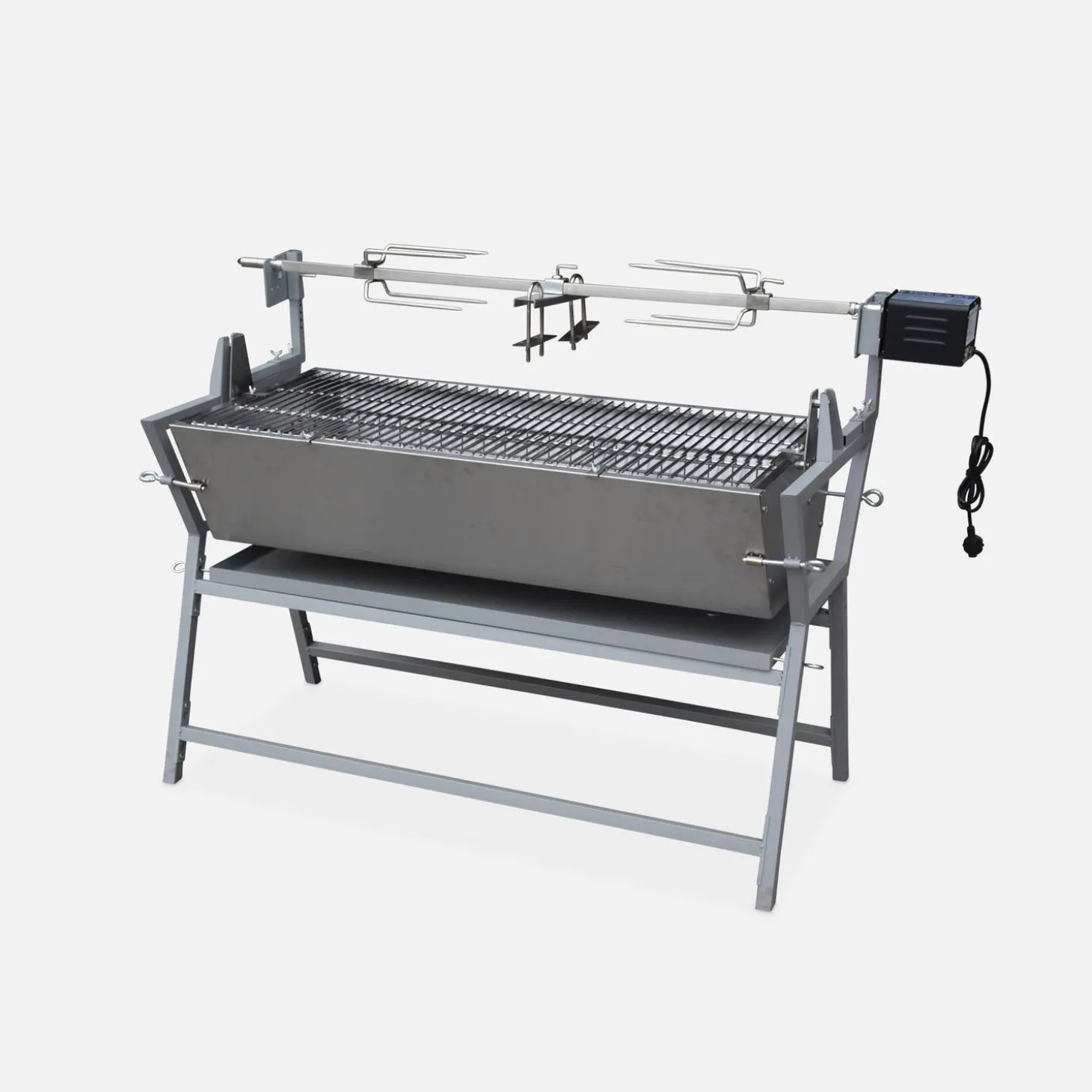 Barbecue a carbonella con girarrosto elettrico regolabile