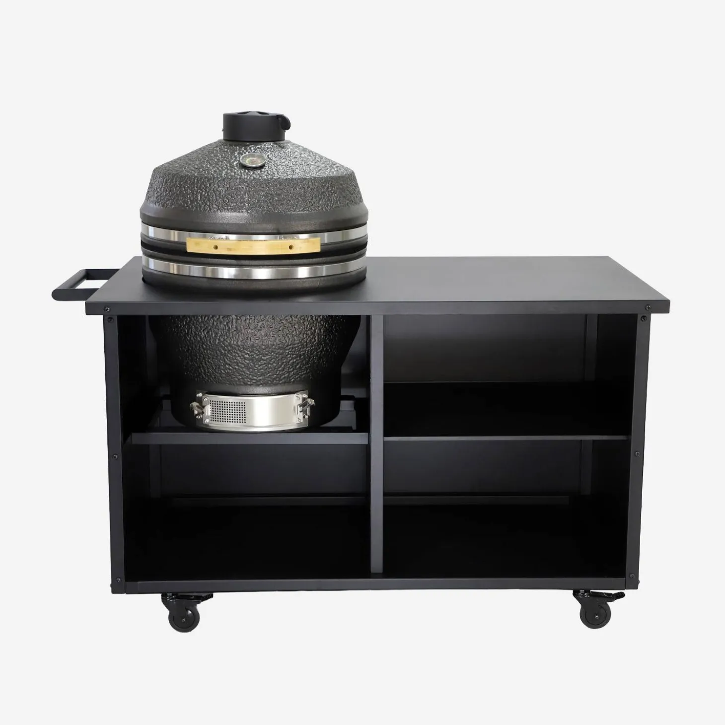 Barbecue a carbonella kamado in ceramica con carrello e copertura, Ø55,5cm