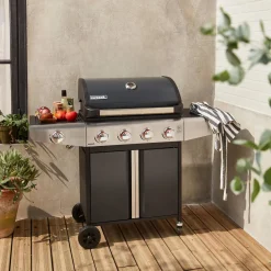Barbecue a gas a 4 bruciatori con fuoco laterale