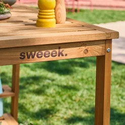 Carrello da cucina da esterno in legno di abete, 95cm
