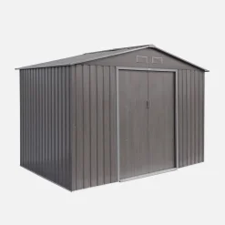 Casetta da giardino in metallo con kit di ancoraggio, 5,29m²