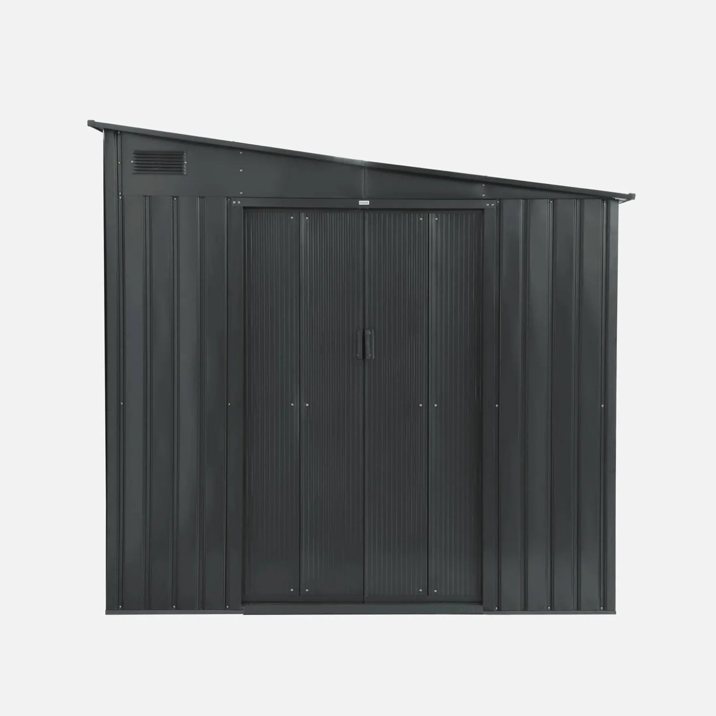 Casetta da giardino in metallo appoggiabile con kit di ancoraggio, 5,5m²