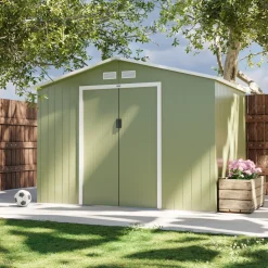 Casetta da giardino in metallo con kit di ancoraggio, 5,29m²