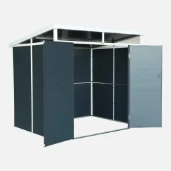 Casetta da giardino in plastica con struttura in alluminio, 4.55m²