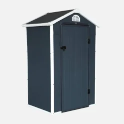 Casetta da giardino in plastica con struttura in alluminio, 1,39m²