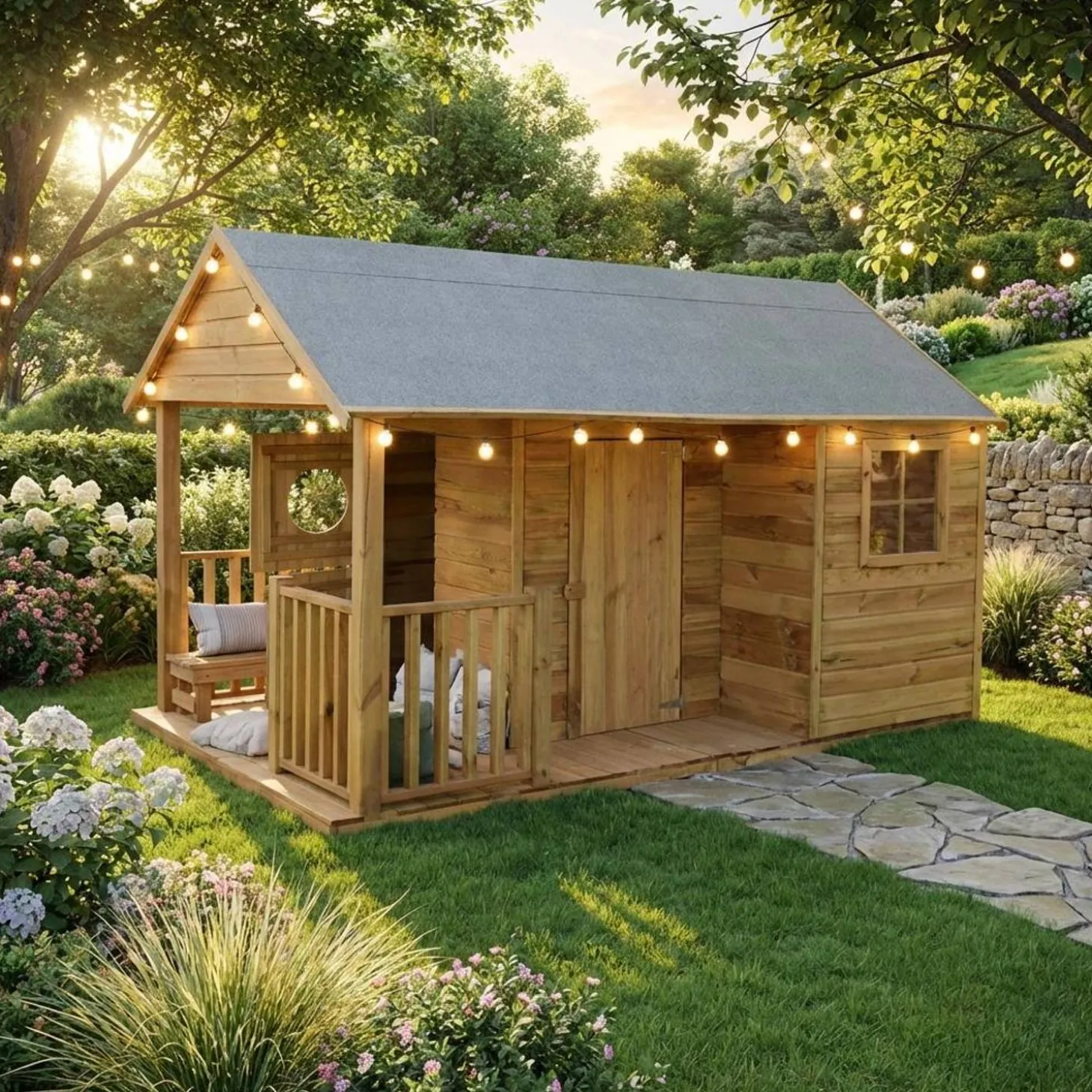 Casetta per bambini in legno di pino, 4.5m²
