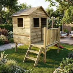 Casetta per bambini in legno di pino su palafitte 2m²