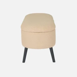 Cassapanca con rivestimento bouclé