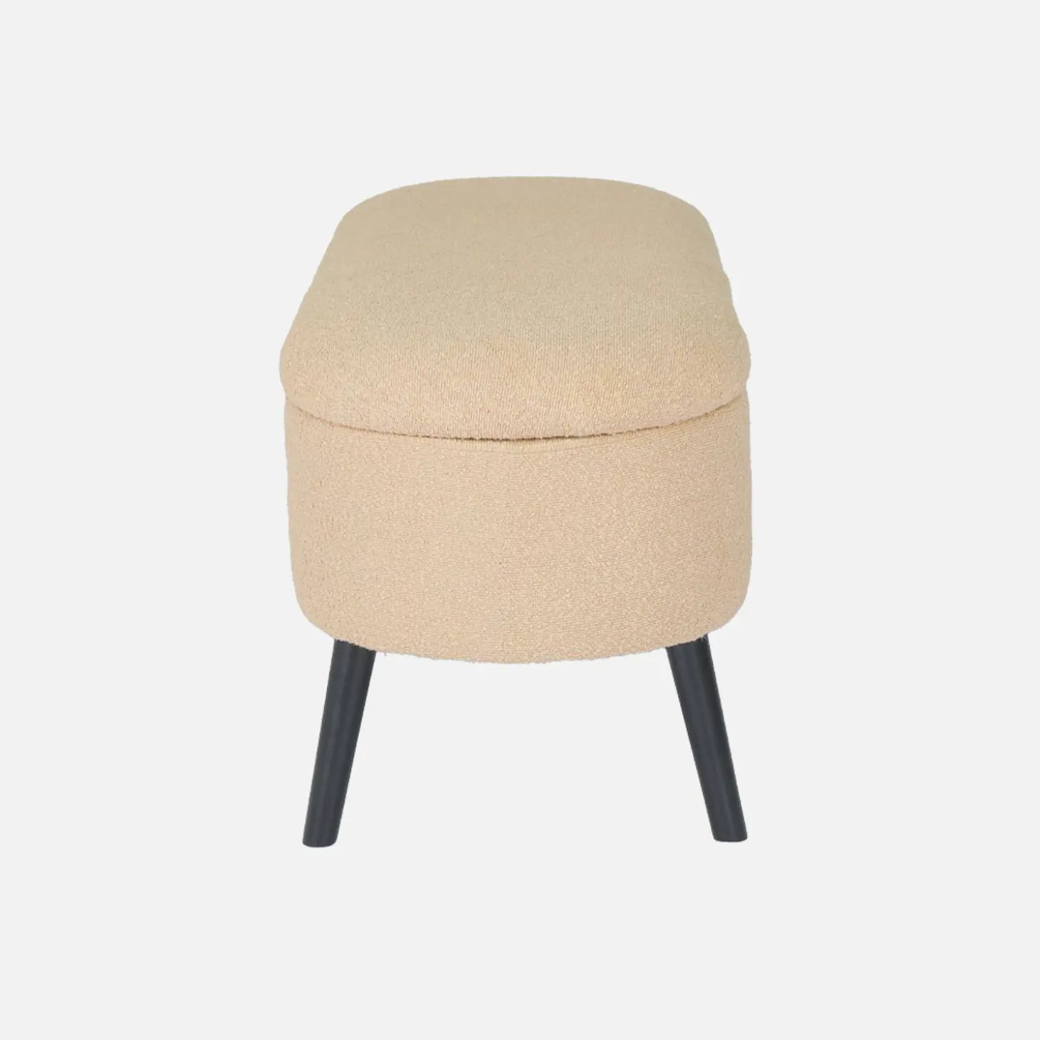 Cassapanca con rivestimento bouclé