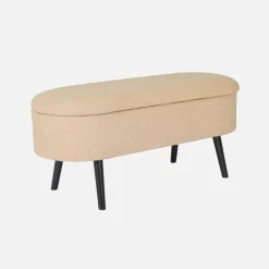 Cassapanca con rivestimento bouclé