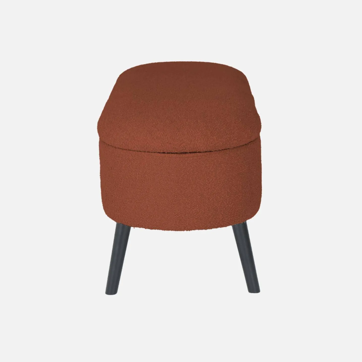 Cassapanca con rivestimento bouclé