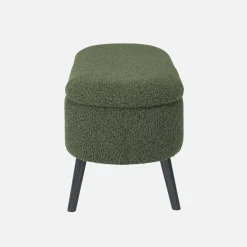 Cassapanca con rivestimento bouclé