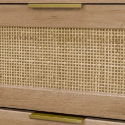 Cassettiera decorata legno con 4 cassetti