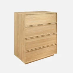 Cassettiera effetto legno 4 cassetti