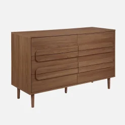 Cassettiera vintage effetto legno 6 cassetti