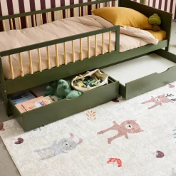 Cassettone letto per bambini Roya in legno di pino, set da 2