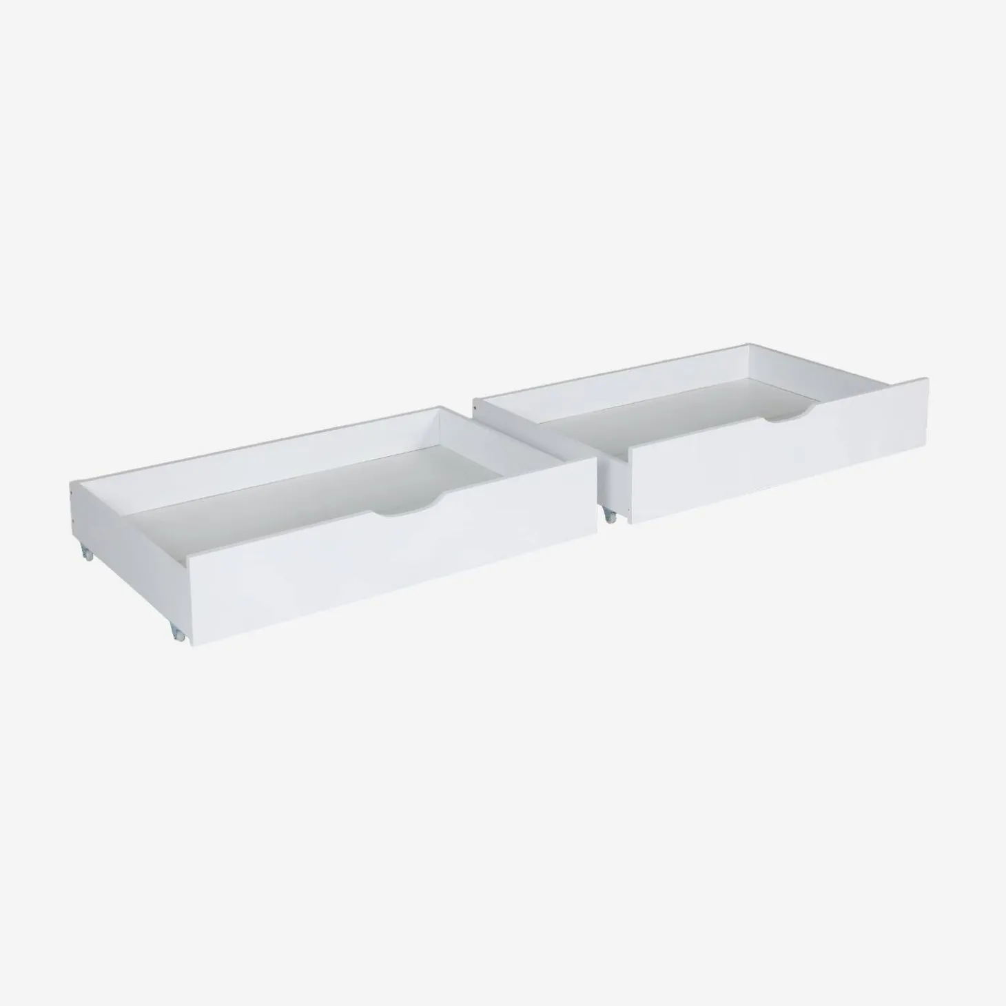 Cassettone letto per bambini Roya in legno di pino, set da 2
