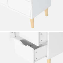 Cassettone per bambini, 1 anta e 3 cassetti