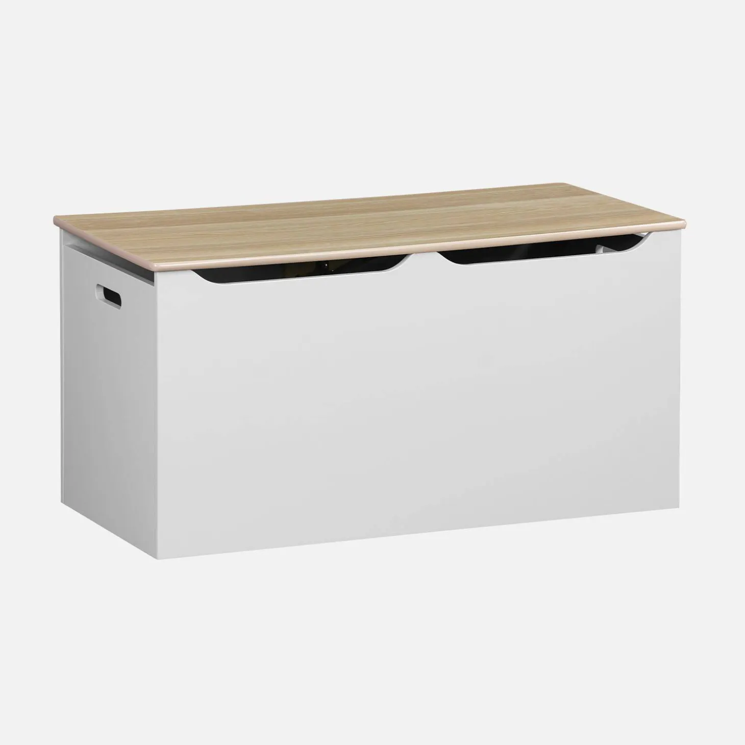 Cassettone per giochi effetto legno bianco