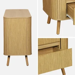 Comò decorazione striato, 6 cassetti