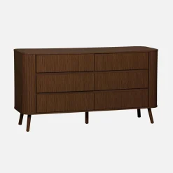 Comò decorazione striato, 6 cassetti
