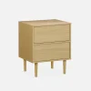Comodino effetto legno naturale