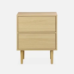Comodino effetto legno naturale
