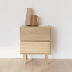 Comodino effetto legno naturale