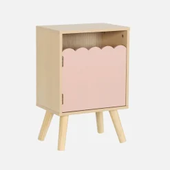 Comodino per bambini decorazione legno 1 anta