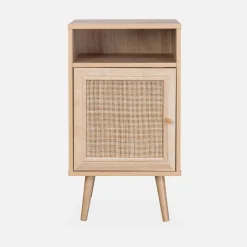 Comodino scandinavo in vimini