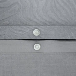 Completo letto in poliestere reversibile stampato zebrato 2 posti grigio