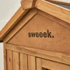 Conigliera in legno per conigli e roditori con recinto, 4 conigli