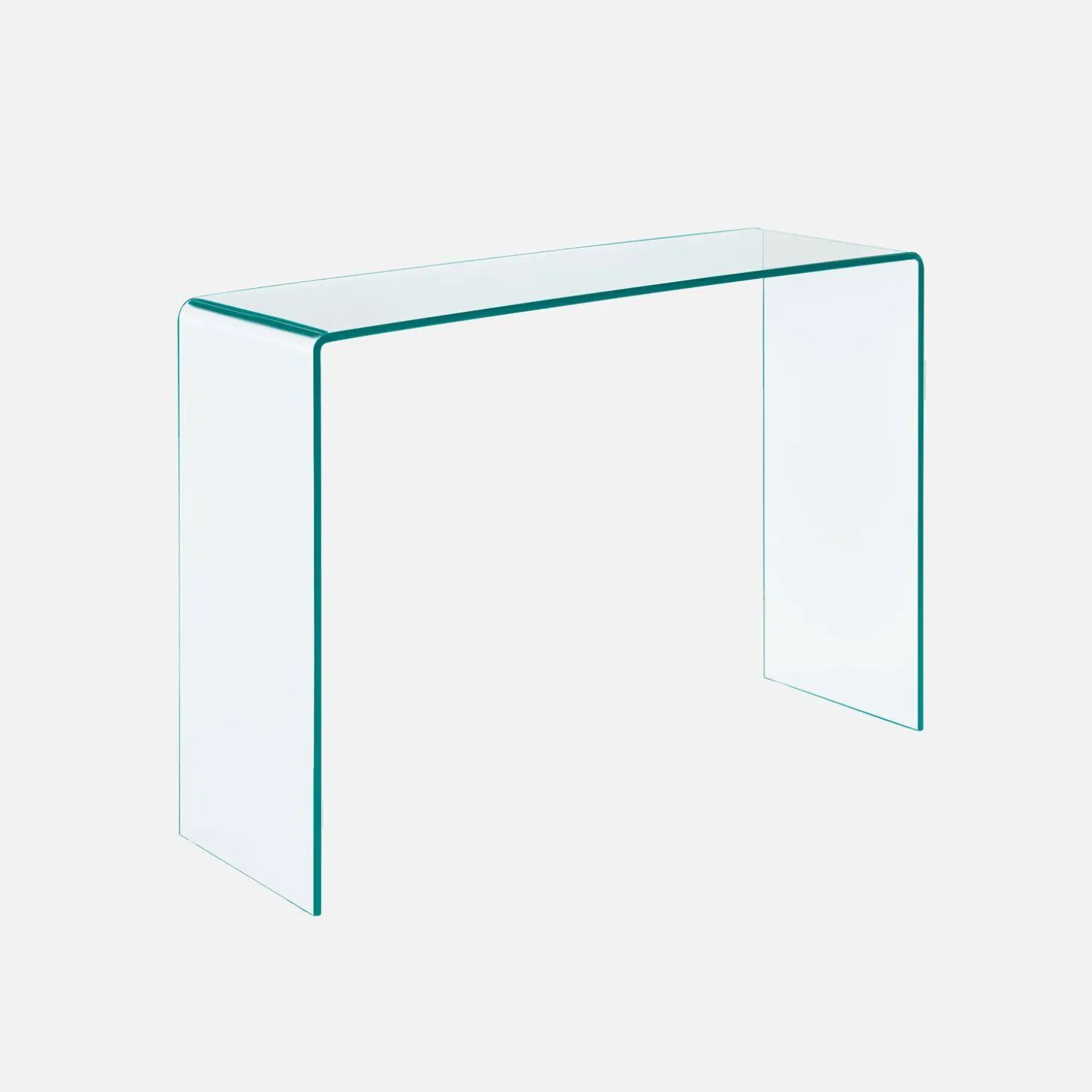 Console rettangolare in cristallo temperato, 110cm