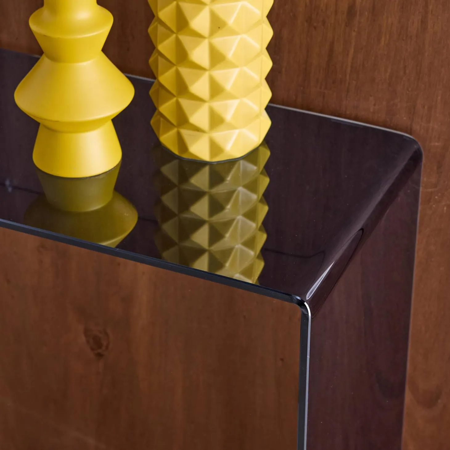 Console rettangolare in cristallo temperato, 110cm