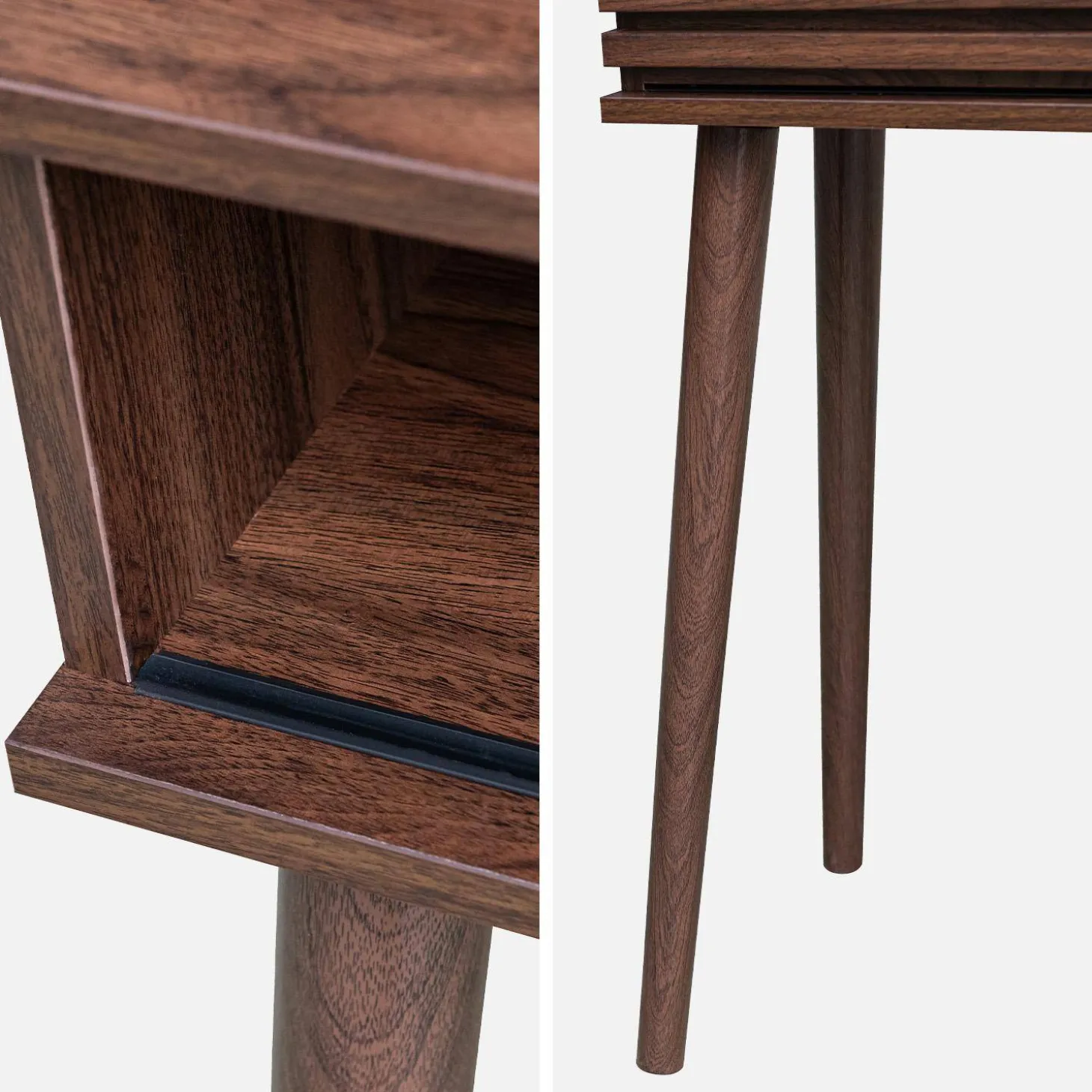 Consolle con 2 cassetti effetto legno naturale, 100cm