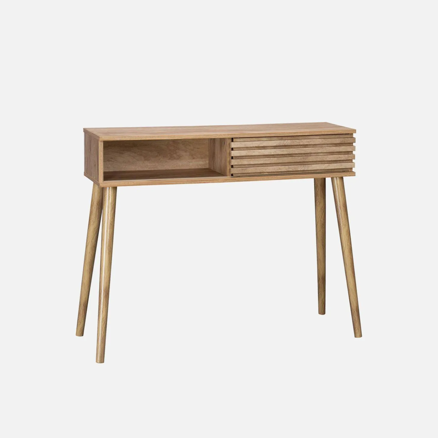 Consolle con 2 cassetti effetto legno naturale, 100cm