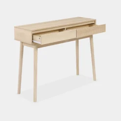 Consolle effetto legno 2 cassetti, 100cm