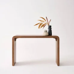 Consolle esotica in legno di acacia 120cm