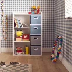 Contenitore per bambini con 4 cestini in velluto