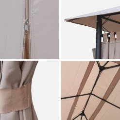 Copertura del tetto a pergola Divio 3x4m